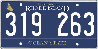 RI license plate 319263