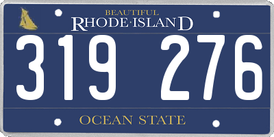 RI license plate 319276