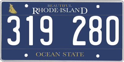 RI license plate 319280