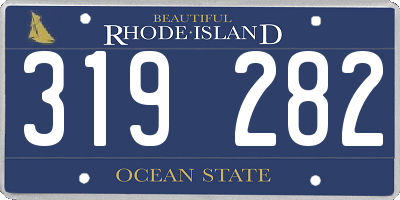 RI license plate 319282