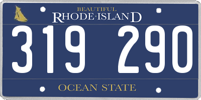 RI license plate 319290