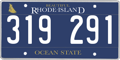 RI license plate 319291