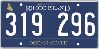 RI license plate 319296