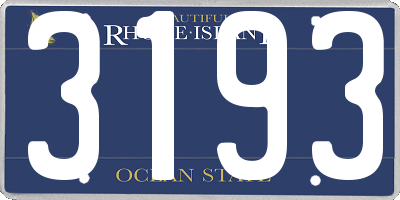 RI license plate 3193
