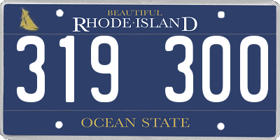 RI license plate 319300