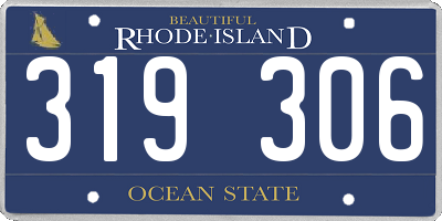 RI license plate 319306