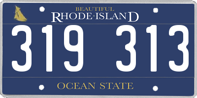 RI license plate 319313