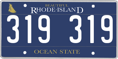 RI license plate 319319