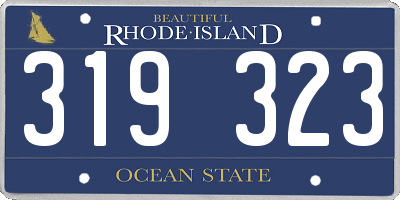 RI license plate 319323