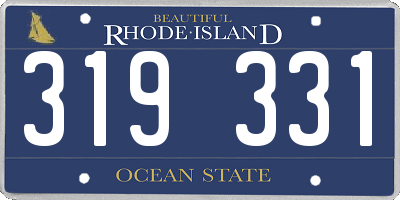 RI license plate 319331