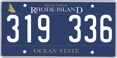 RI license plate 319336