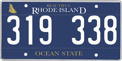 RI license plate 319338