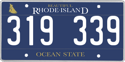 RI license plate 319339