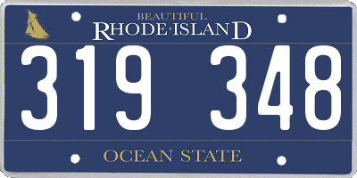 RI license plate 319348