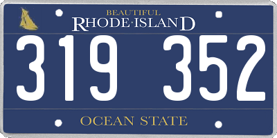 RI license plate 319352