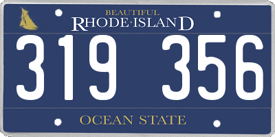 RI license plate 319356