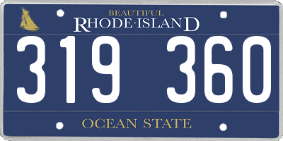 RI license plate 319360