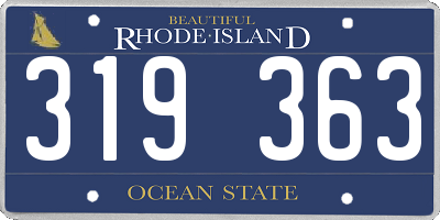 RI license plate 319363