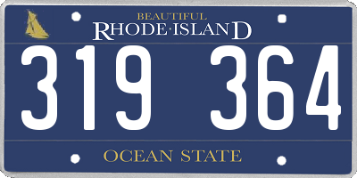 RI license plate 319364