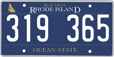 RI license plate 319365