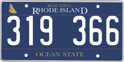 RI license plate 319366