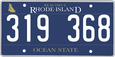 RI license plate 319368