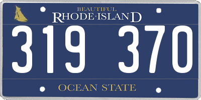 RI license plate 319370