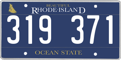 RI license plate 319371