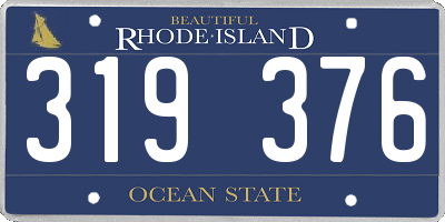 RI license plate 319376