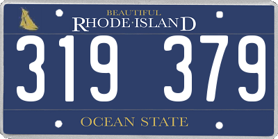 RI license plate 319379