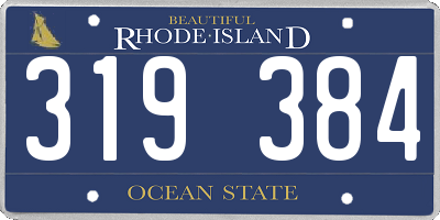 RI license plate 319384