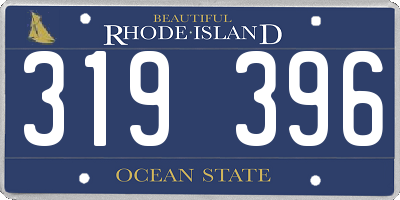 RI license plate 319396