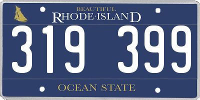 RI license plate 319399