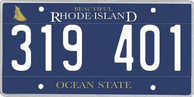 RI license plate 319401