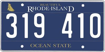 RI license plate 319410