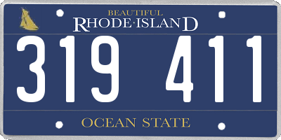 RI license plate 319411