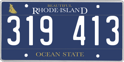 RI license plate 319413