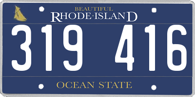 RI license plate 319416