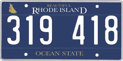 RI license plate 319418
