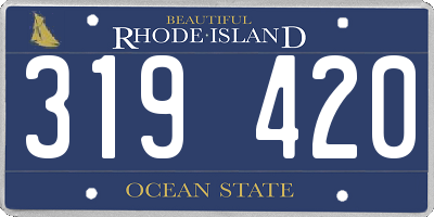 RI license plate 319420