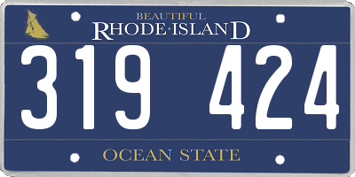 RI license plate 319424