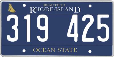 RI license plate 319425
