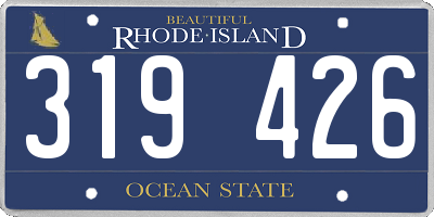 RI license plate 319426