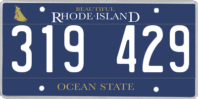 RI license plate 319429