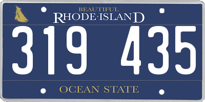 RI license plate 319435