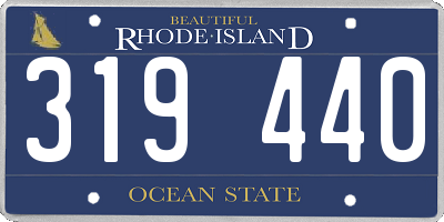 RI license plate 319440