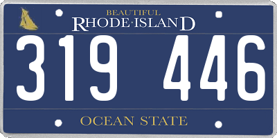 RI license plate 319446