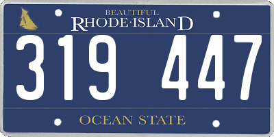 RI license plate 319447