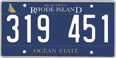 RI license plate 319451
