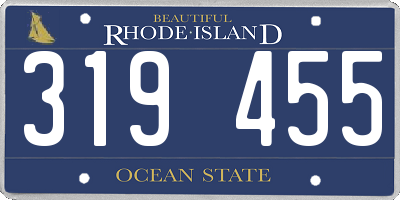 RI license plate 319455